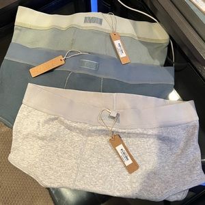 SKIMS COTTON RIB BRIEF. Size L. All 3 (blue,green & grey)